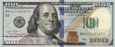 USA - 100  Dollars (#543-B_UNC)