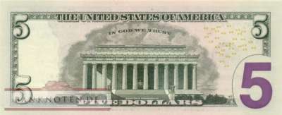 USA - 5  Dollar (#545A-B_UNC)