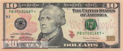 USA - 10  Dollars - Ersatzbanknote (#545Ba-B-R_UNC)