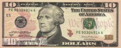 USA - 10  Dollars (#545Ba-E_UNC)