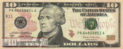 USA - 10  Dollars (#545Ba-K_UNC)