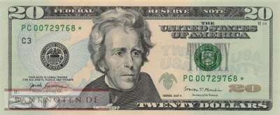 USA - 20  Dollars - Ersatzbanknote (#546b-C-R_UNC)