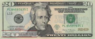 USA - 20  Dollars (#546b-L_UNC)