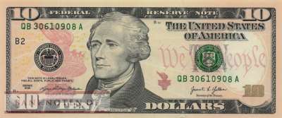 USA - 10  Dollars (#552-B_UNC)