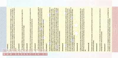 USA - Bill of Rights - 10  Bill of Right - plastic (#911_UNC)