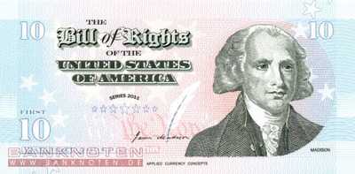 USA - Bill of Rights - 10  Bill of Right - plastic (#911_UNC)