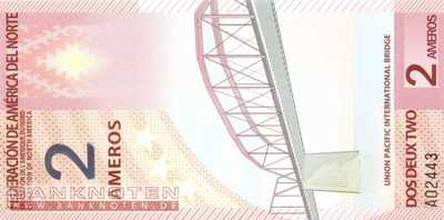USA - Federation of North America - 2  Ameros - Polymer - Privatausgabe (#921_UNC)