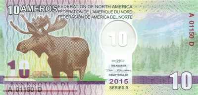 USA - Federation of North America - 10  Ameros - polymer - private issue (#925_UNC)