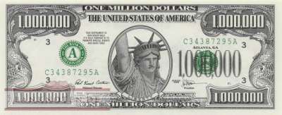 USA - 1 Million Dollars - fabtasy banknote (#999a_UNC)