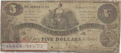 USA-Confederate States of America - 5  Dollars (#CSA19c_G)