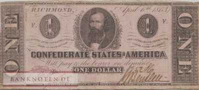 USA-Confederate States of America - 1  Dollar (#CSA57a_F)
