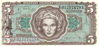 USA - 5  Dollars (#M73_UNC)