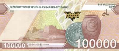 Uzbekistan - 100.000  Sum (#092_UNC)