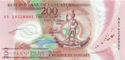 Vanuatu - 200  Vatu - Polymer (#012a_UNC)