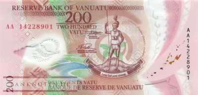 Vanuatu - 200  Vatu - polymer (#012a_UNC)
