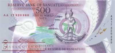 Vanuatu - 500  Vatu - polymer (#018-2_UNC)