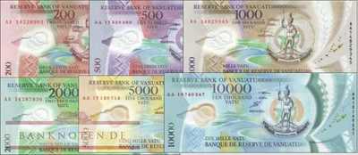 Vanuatu: 200 - 10.000 Vatu (6 banknotes)