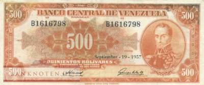 Venezuela - 500  Bolivares (#037b-57_F)