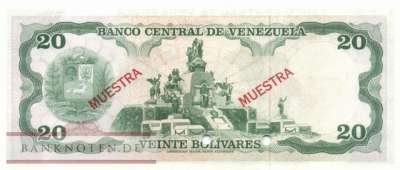 Venezuela - 20  Bolivares - SPECIMEN (#053bS_UNC)