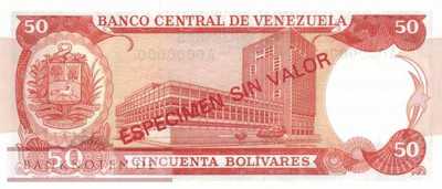 Venezuela - 50  Bolivares - SPECIMEN (#054s_UNC)