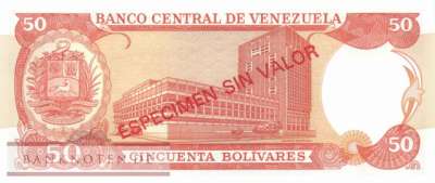Venezuela - 50  Bolivares - SPECIMEN (#065eS_UNC)