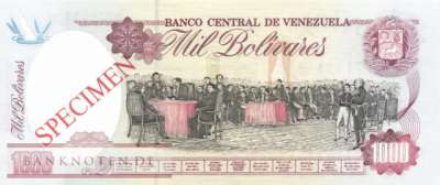 Venezuela - 1.000  Bolivares - SPECIMEN (#073cS_UNC)