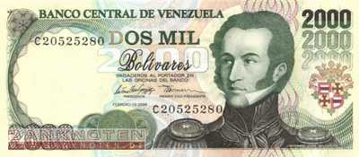 Venezuela - 2.000  Bolivares (#077b_UNC)