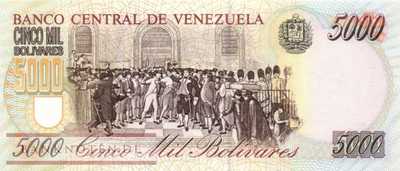 Venezuela - 5.000  Bolivares (#078a_UNC)