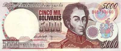 Venezuela - 5.000  Bolivares (#078a_UNC)