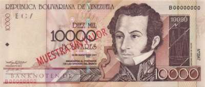 Venezuela - 10.000  Bolivares - SPECIMEN (#085bS_UNC)