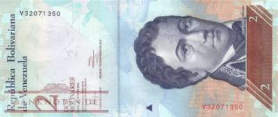 Venezuela - 2  Bolivares (#088g_UNC)