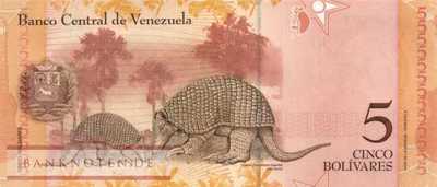 Venezuela - 5  Bolivares - Ersatzbanknote (#089cR_UNC)