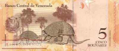 Venezuela - 5  Bolivares (#089d_UNC)