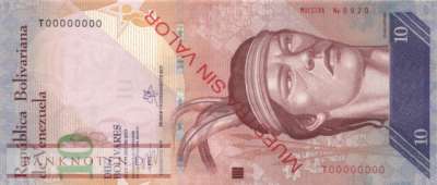 Venezuela - 10  Bolivares - SPECIMEN (#090dS_UNC)