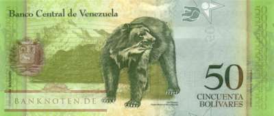 Venezuela - 50  Bolivares (#092h_UNC)