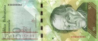 Venezuela - 50  Bolivares (#092h_UNC)