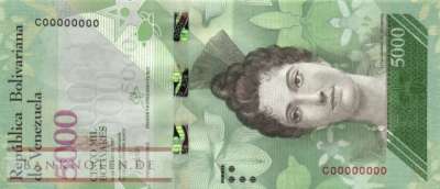 Venezuela - 5.000  Bolivares - SPECIMEN (#097bS_UNC)