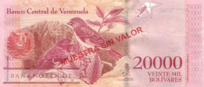 Venezuela - 20.000  Bolivares - SPECIMEN (#099aS_UNC)
