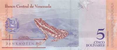 Venezuela - 5  Bolivares (#102a_UNC)