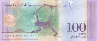 Venezuela - 100  Bolivares - Replacement (#106aR_UNC)
