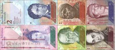 Venezuela: 2 - 100 Bolivares (6 banknotes)