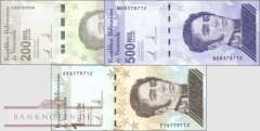 Venezuela: 200.000 - 1 Million Bolivares (3 banknotes)