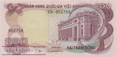 Vietnam, South - 200  Dong (#027a_UNC)