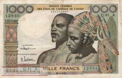 Elfenbeinküste - 1.000  Francs (#103Ac_F)
