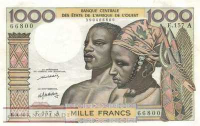 Elfenbeinküste - 1.000  Francs (#103Al_XF)