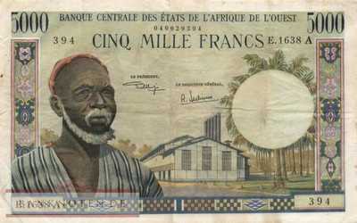 Ivory Coast - 5.000  Francs (#104Ah_VF)