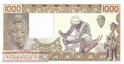 Ivory Coast - 1.000  Francs (#107Ai_UNC)