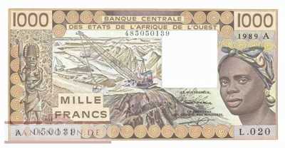 Ivory Coast - 1.000  Francs (#107Ai_UNC)
