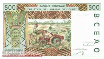 Ivory Coast - 500  Francs (#110Am_UNC)