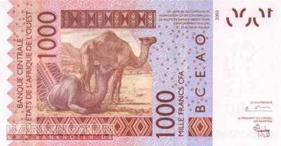 Ivory Coast - 1.000  Francs (#115Aa_UNC)